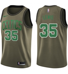 Youth Nike Boston Celtics #35 Reggie Lewis Swingman Green Salute to Service NBA Jersey