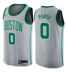 Men's Nike Boston Celtics #0 Robert Parish Swingman Gray NBA Jersey - City Edition