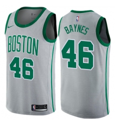 Women's Nike Boston Celtics #46 Aron Baynes Swingman Gray NBA Jersey - City Edition