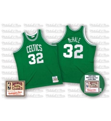 Men's Mitchell and Ness Boston Celtics #32 Kevin Mchale Authentic Green Throwback NBA Jersey