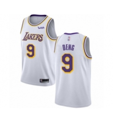 Women's Los Angeles Lakers #9 Luol Deng Authentic White Basketball Jerseys - Association Edition