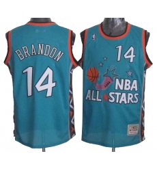 Men's Mitchell and Ness Cleveland Cavaliers #14 Terrell Brandon Swingman Light Blue 1996 All Star Throwback NBA Jersey