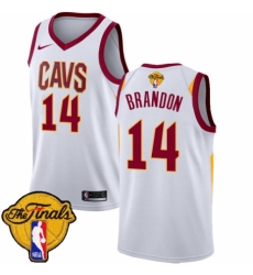 Men's Nike Cleveland Cavaliers #14 Terrell Brandon Swingman White 2018 NBA Finals Bound NBA Jersey - Association Edition