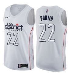 Men's Nike Washington Wizards #22 Otto Porter Authentic White NBA Jersey - City Edition