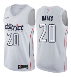 Men's Nike Washington Wizards #20 Jodie Meeks Authentic White NBA Jersey - City Edition