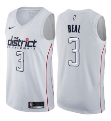 Men's Nike Washington Wizards #3 Bradley Beal Authentic White NBA Jersey - City Edition