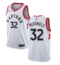 Men's Nike Toronto Raptors #32 KJ McDaniels Authentic White NBA Jersey - Association Edition