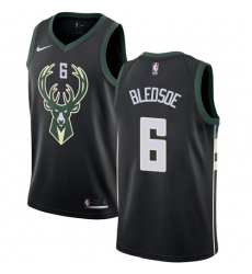 Men's Nike Milwaukee Bucks #6 Eric Bledsoe Swingman Black Alternate NBA Jersey - Statement Edition