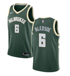 Men's Nike Milwaukee Bucks #6 Eric Bledsoe Swingman Green Road NBA Jersey - Icon Edition