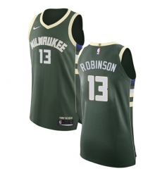 Men's Nike Milwaukee Bucks #13 Glenn Robinson Authentic Green Road NBA Jersey - Icon Edition