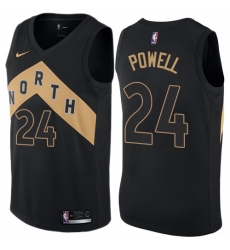 Men's Nike Toronto Raptors #24 Norman Powell Swingman Black NBA Jersey - City Edition