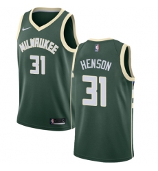 Youth Nike Milwaukee Bucks #31 John Henson Swingman Green Road NBA Jersey - Icon Edition