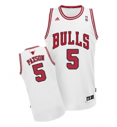 Youth Adidas Chicago Bulls #5 John Paxson Swingman White Home NBA Jersey