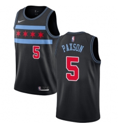 Youth Nike Chicago Bulls #5 John Paxson Swingman Black NBA Jersey - City Edition