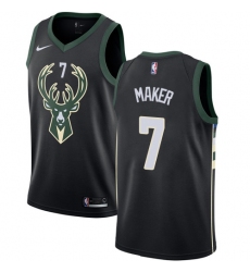 Women's Nike Milwaukee Bucks #7 Thon Maker Swingman Black Alternate NBA Jersey - Statement Edition