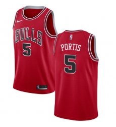 Women's Nike Chicago Bulls #5 Bobby Portis Swingman Red Road NBA Jersey - Icon Edition