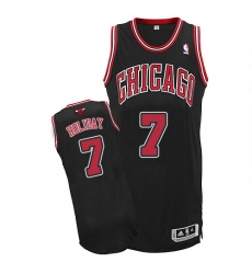 Youth Adidas Chicago Bulls #7 Justin Holiday Authentic Black Alternate NBA Jersey