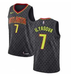 Men's Nike Atlanta Hawks #7 Ersan Ilyasova Authentic Black Road NBA Jersey - Icon Edition