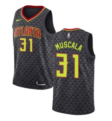 Men's Nike Atlanta Hawks #31 Mike Muscala Authentic Black Road NBA Jersey - Icon Edition