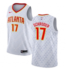 Men's Nike Atlanta Hawks #17 Dennis Schroder Swingman White NBA Jersey - Association Edition