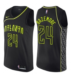 Men's Nike Atlanta Hawks #24 Kent Bazemore Authentic Black NBA Jersey - City Edition