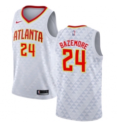 Men's Nike Atlanta Hawks #24 Kent Bazemore Swingman White NBA Jersey - Association Edition