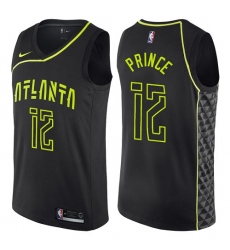 Men's Nike Atlanta Hawks #12 Taurean Prince Authentic Black NBA Jersey - City Edition