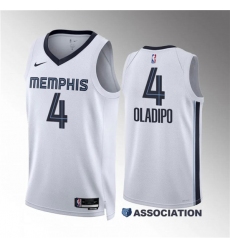 Men's Memphis Grizzlies #4 Victor Oladipo White Association Edition Stitched Jersey