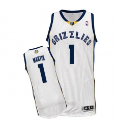 Men's Adidas Memphis Grizzlies #1 Jarell Martin Authentic White Home NBA Jersey