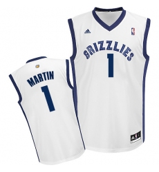 Men's Adidas Memphis Grizzlies #1 Jarell Martin Swingman White Home NBA Jersey