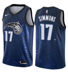 Men's Nike Orlando Magic #17 Jonathon Simmons Authentic Blue NBA Jersey - City Edition