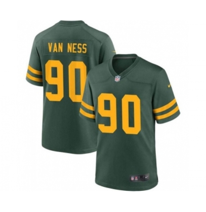 Men's Green Bay Packers #90 Lukas Van Ness Green Stitched Game Jersey