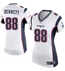 Women's Nike New England Patriots #88 Martellus Bennett Game White NFL Jersey