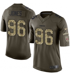 Youth Nike San Francisco 49ers #96 Datone Jones Limited Green Salute to Service NFL Jersey