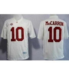 Alabama Crimson Tide 10 A.J McCarron White Limited NCAA Jerseys