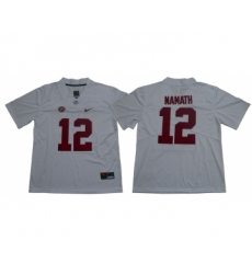Alabama Crimson Tide 12 Joe Namath White Nike College Football Jersey