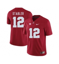 Alabama Crimson Tide 12 Ken Stabler Red College Football Jersey