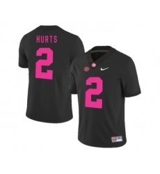 Alabama Crimson Tide 2 Jalen Hurts Black 2018 Breast Cancer Awareness College Football Jersey