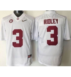 Alabama Crimson Tide #3 Calvin Ridley White 2016 National Championship Stitched NCAA Jersey