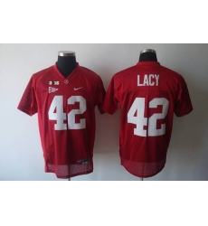 Alabama Crimson Tide #42 Eddie Lacy Red 2016 College Football Playoff National Championship Patch Stitched NCAA Jersey