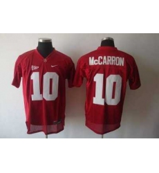 Crimson Tide #10 AJ McCarron Red Embroidered NCAA Jersey