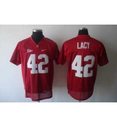 Crimson Tide #42 Eddie Lacy Red Embroidered NCAA Jersey
