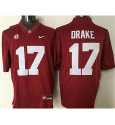 Men Alabama Crimson Tide #17 Kenyan Drake Red Stitched NCAA Jersey