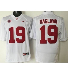 Men Alabama Crimson Tide #19 Reggie Ragland White Stitched NCAA Jersey