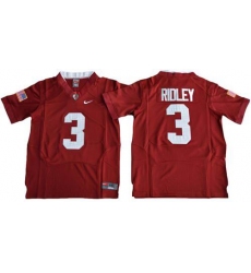 Youth Alabama Crimson Tide #3 Calvin Ridley Red Pro Combat Stitched NCAA Jersey