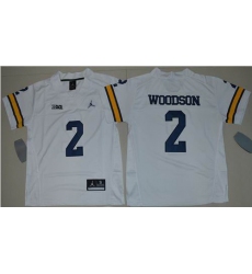 Youth Michigan Wolverines #2 Charles Woodson White Jordan Brand Stitched NCAA Jersey