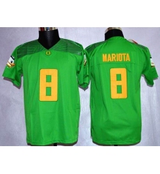 Youth NCAA Ducks #8 Marcus Mariota Green Rose Bowl Special Event Stitched Jersey