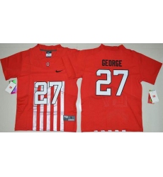 Youth Ohio State Buckeyes #27 Eddie George Red Alternate Elite Stitched NCAA Jersey