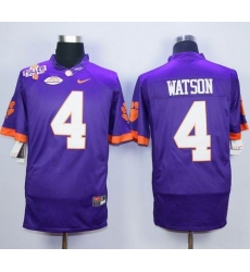 LSU Tigers #4 Deshaun Watson Purple Limited Stitched NCAA Jersey