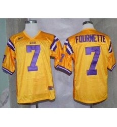 LSU Tigers #7 Leonard Fournette Gold Stitched NCAA Jersey